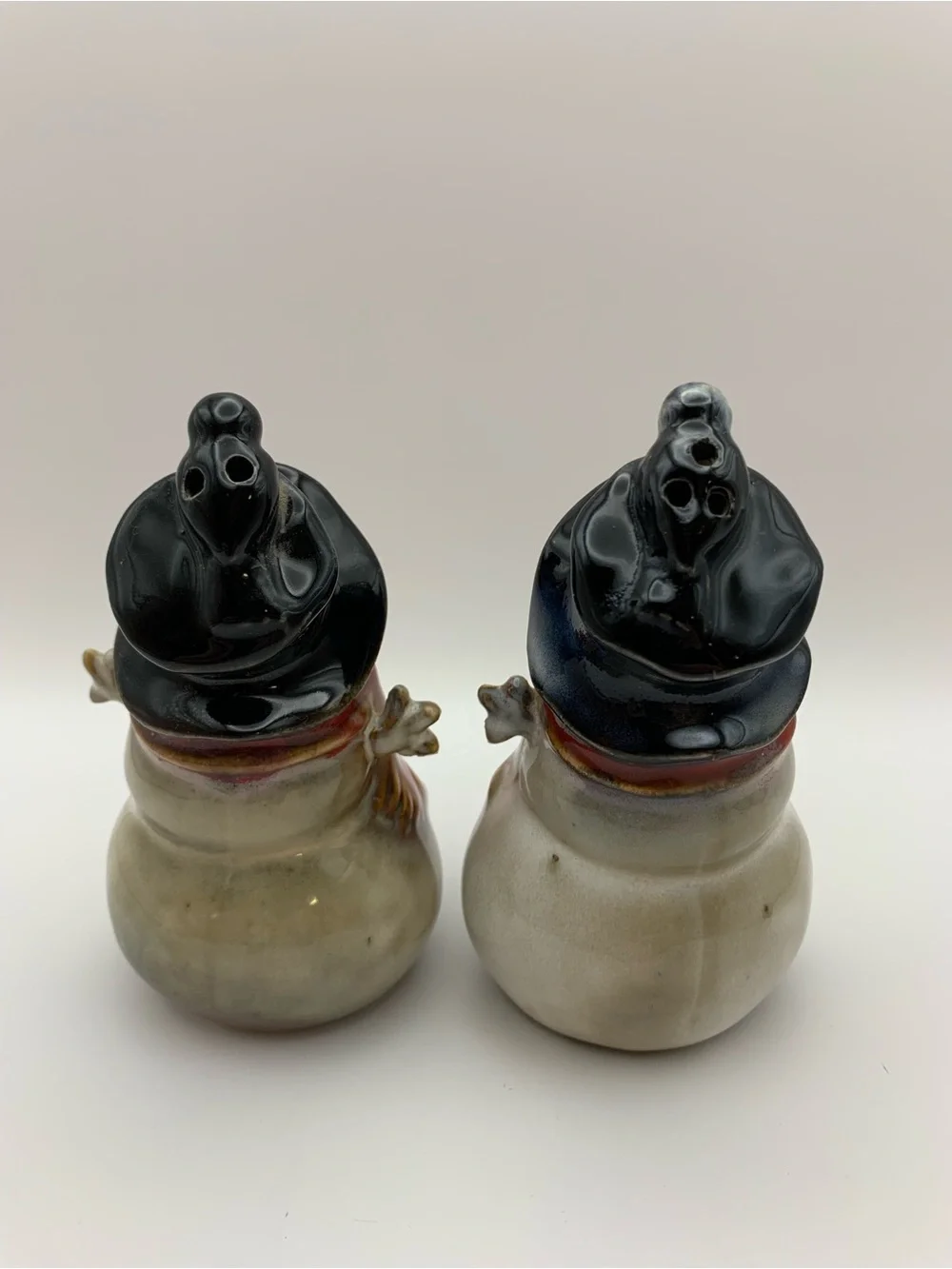 Christmas Snowman Salt & Pepper Shaker Set Kirklands Potters Garden Ceramic